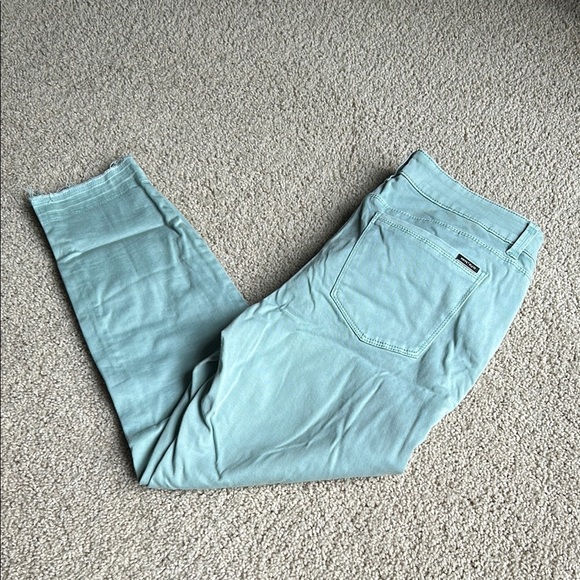 White House Black Market Green Cropped Ankle Jeans - Picture 3 of 3
